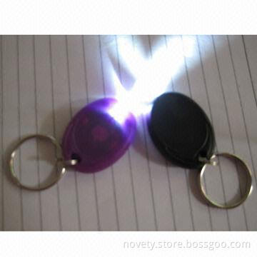 LED Keychain, Made of Metal and ABS, with 4 x AG3 Batteries